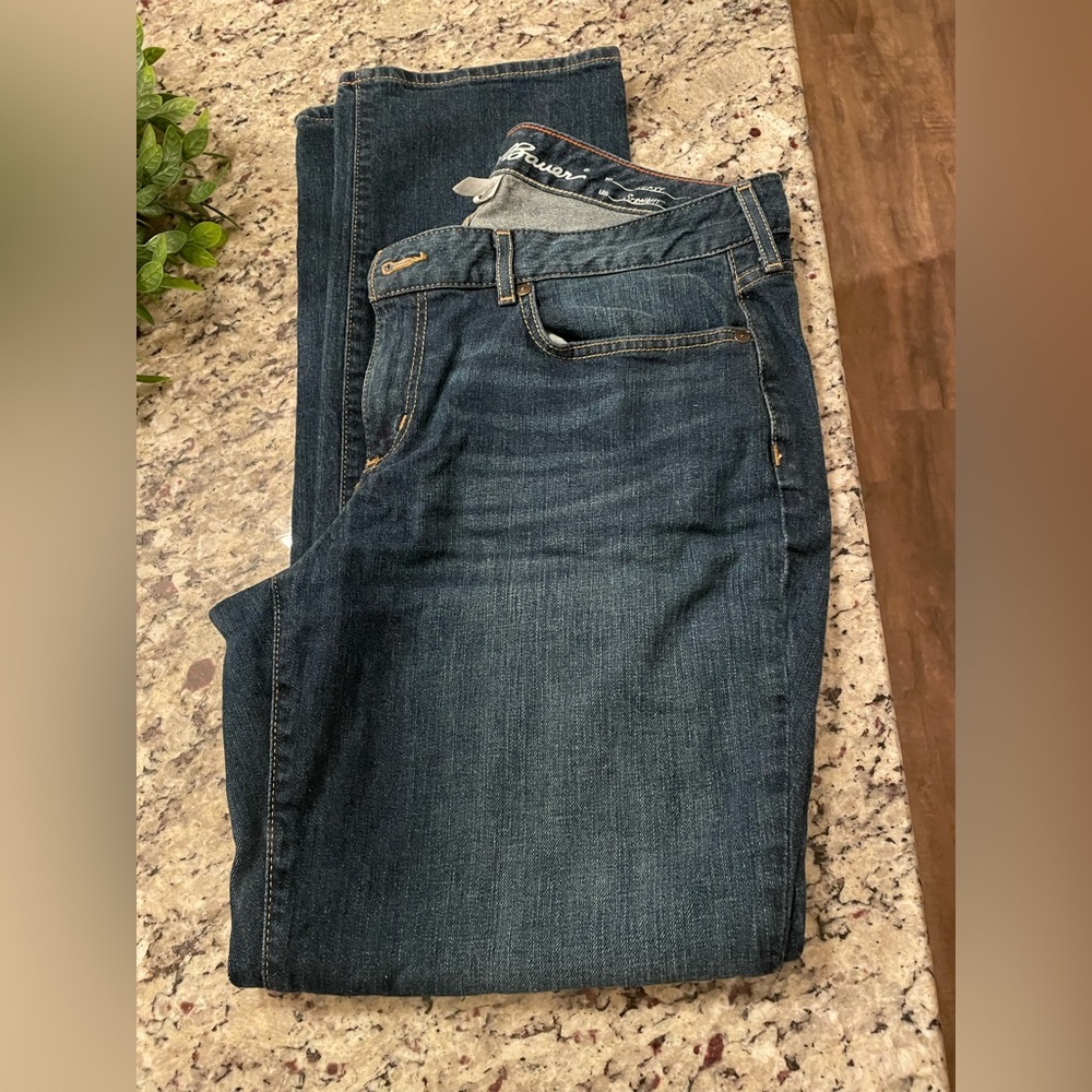 Eddie Bauer Dark Blue Curvy Straight leg Jeans